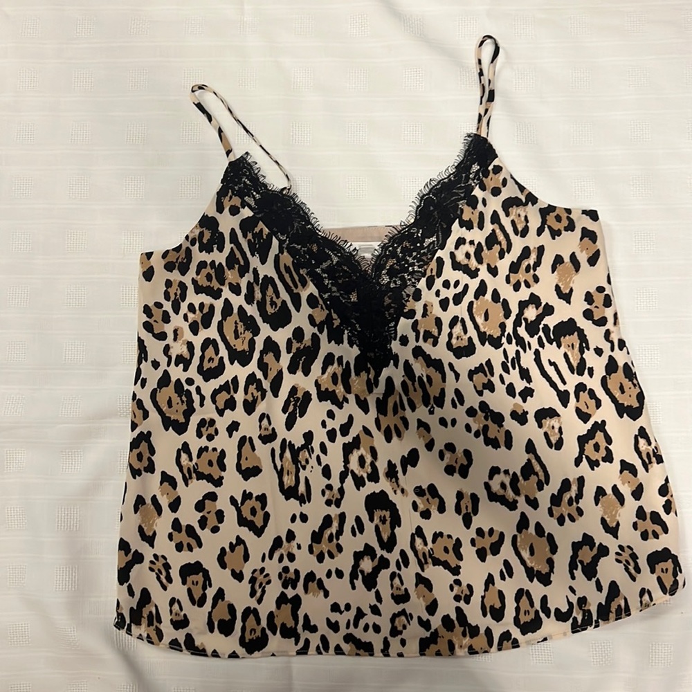 Leopard print tank top/cami . Size medium (true to size)